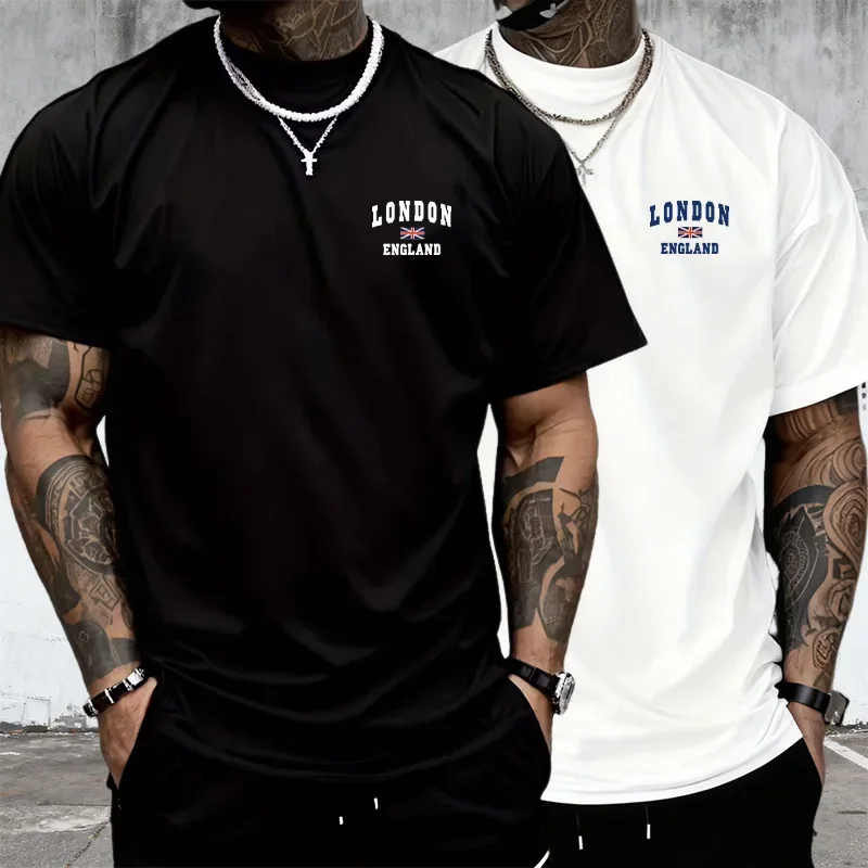 Comfortable Daily Men T-shirts Outdoors Jogging Ventilate Simple Men's Cotton Loose Short Sleeve Fashion Casual Hot Sales Summer