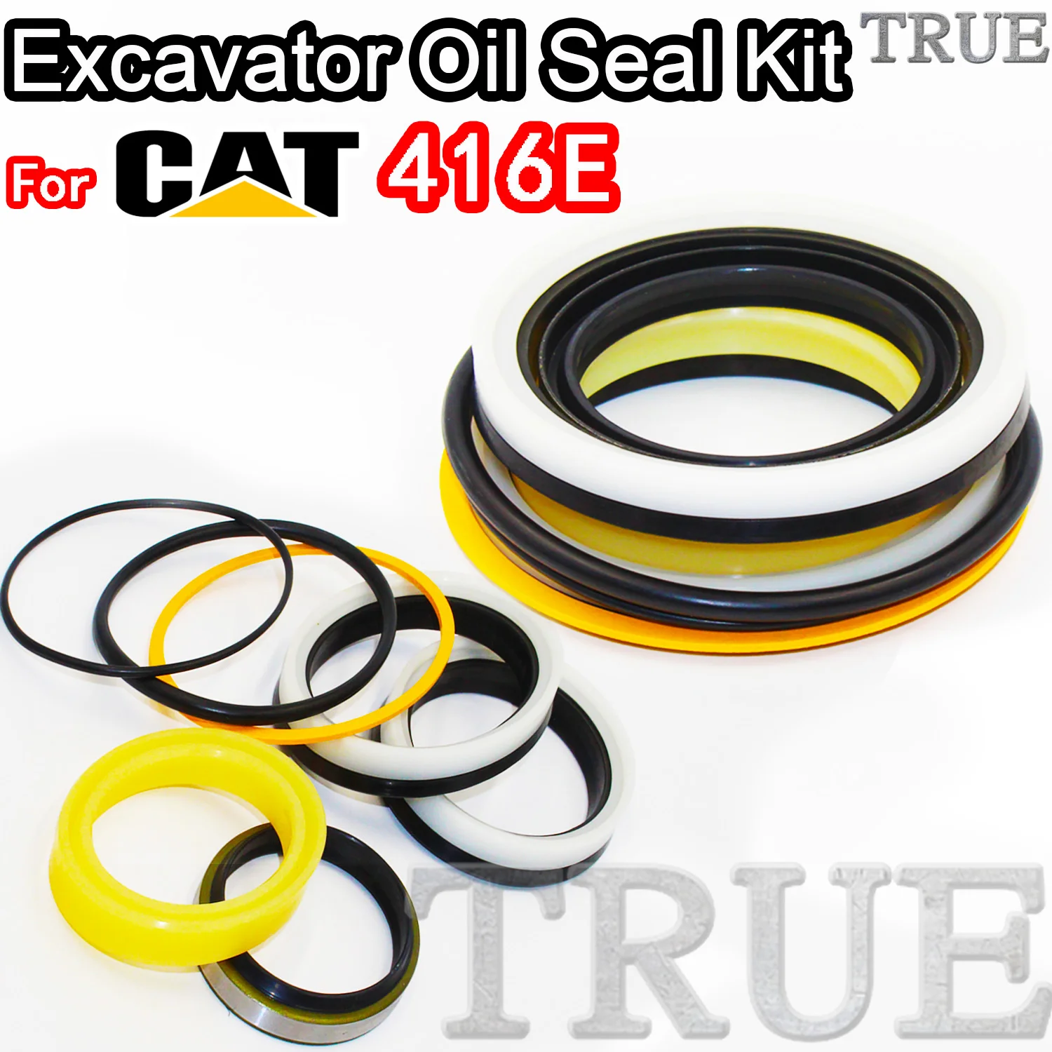 

For 416E Caterpillar Oil Seal Excavator Repair Kit MOTOR Piston Rod Shaft Replacement Dust Bushing FKM High Quality Control BOOM