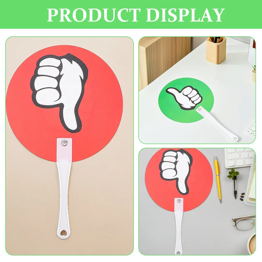 12Pcs Dual Sided Yes No Classroom Voting Paddles Green Red Handheld Teacher Student Interaction Boards True False Response Tools