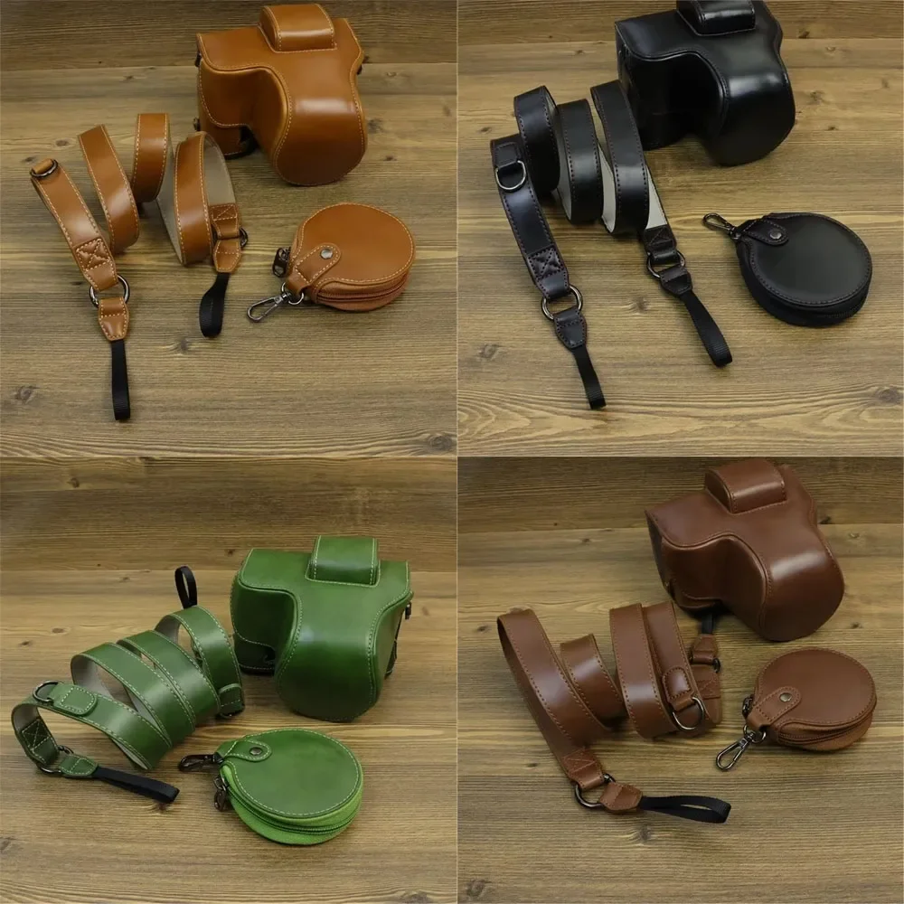 Camera Case Bag for Fujifilm XS20 X-S20 15-45mm 15-35mm PU Leather Lens With Strap Mini Case