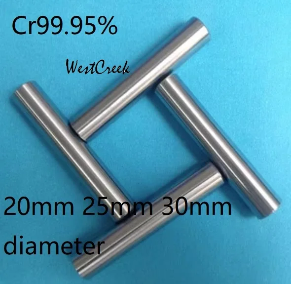 

WESTCREEK 20mm 25mm 30mm diameter Cr 99.95% pure chromium rod Cr bar chrome stick chrome target materials