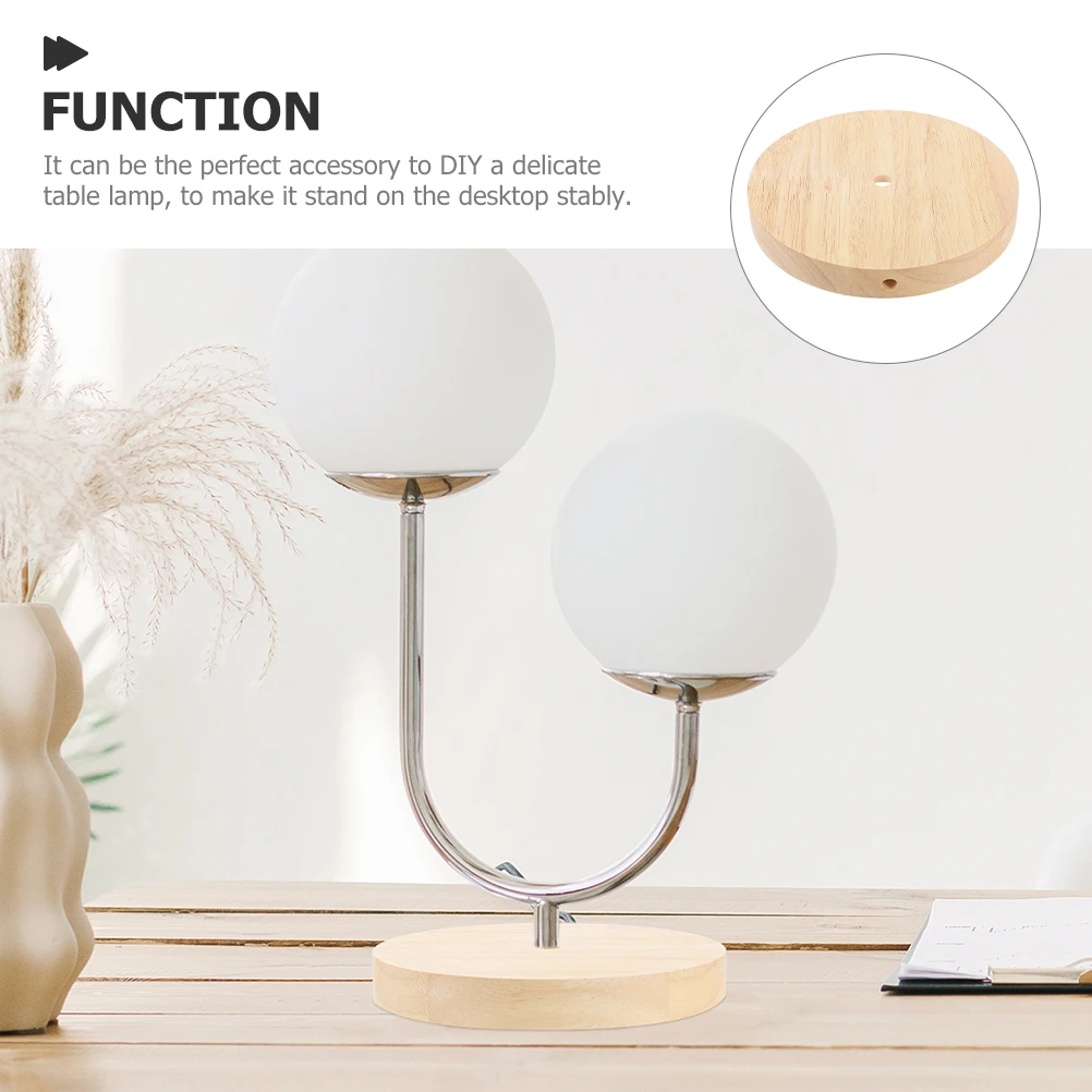 

Round Solid Wood Table Smooth Lamp For Bedroom Living Room Diy Display Light Base Stand Natural Wooden Lamp Base For Led Crystal