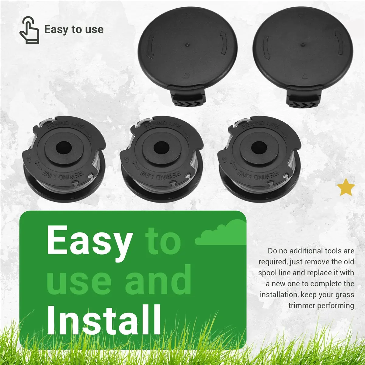 AA14 Strimmer Spool Replacement for , 8Pcs String Trimmer Spool Compatible with Cordless Grass Trimmer Art 23 SL