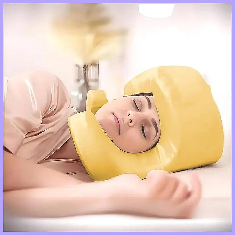 Ergonomic Face Up Massage Pillow, Soft Breathable Beauty Pillow for Sleeping, Cervical Neck Support Foam Pillow for