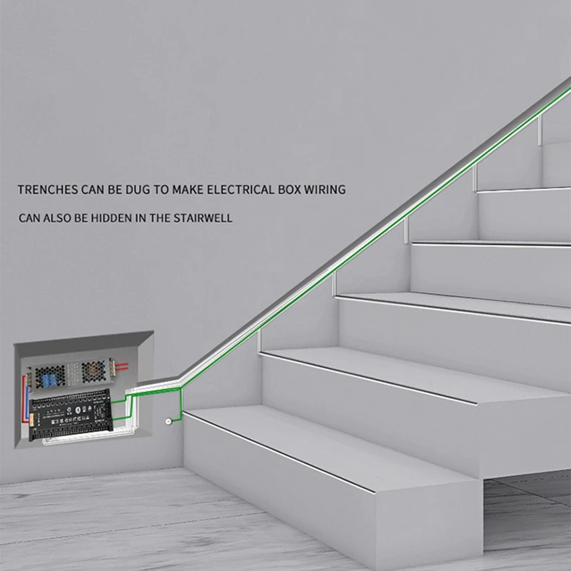 Stair Tread Light Controller Stair Lights Intelligent Sensor Step Lights Handrail Ladder Steps Lights With Controller