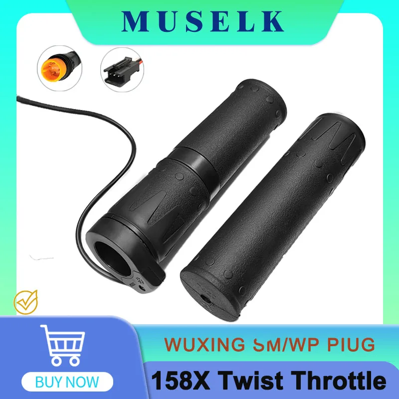 WUXING 158X Right Handle Throttle Swing Throttle Suitable for 24V 36V 48V 60V 72V Electric Bicycle Scooter Conversion Parts Ebik