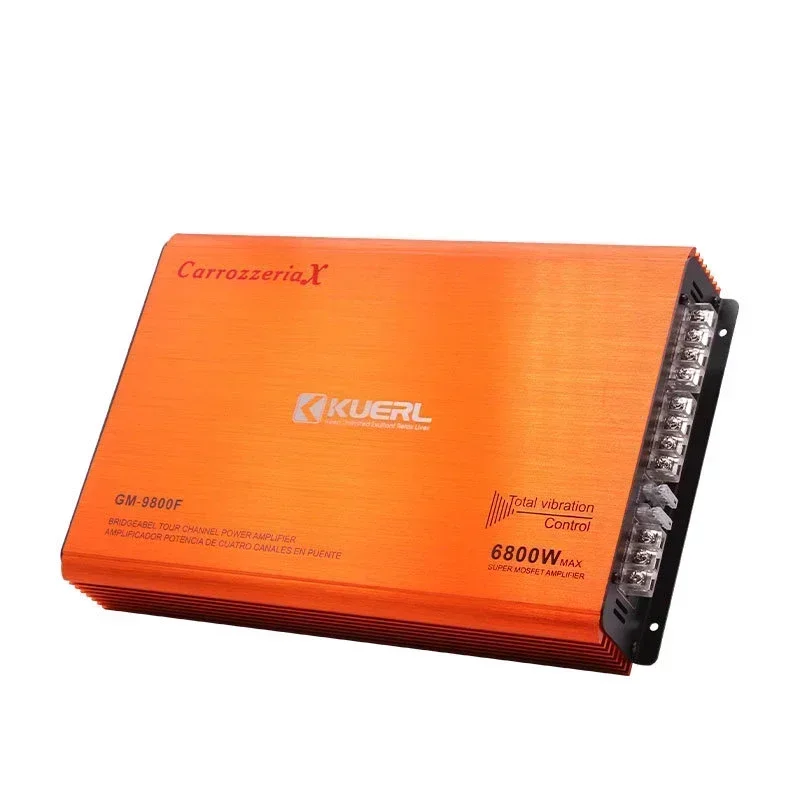 Durable Four Channel Power Amplifier 4 * 100W Car Audio Modification 9800 Four Channel Car Power Amplifier