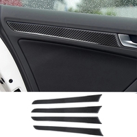 For Audi A4 B8 A5 2010 2011 2012 2013 2014 2015 2016 Carbon Fiber Window Door Panel Trim Cover