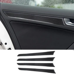 For Audi A4 B8 A5 2010 2011 2012 2013 2014 2015 2016 Carbon Fiber Window Door Panel Trim Cover