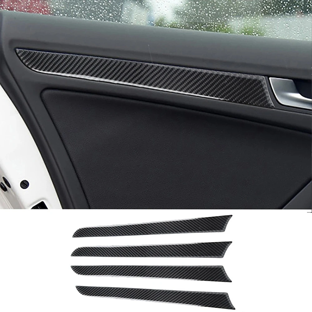 Dla Audi A4 B8 A5 2010 2011 2012 2013 2014 2015 2016 Osłona panelu drzwi z włókna węglowego