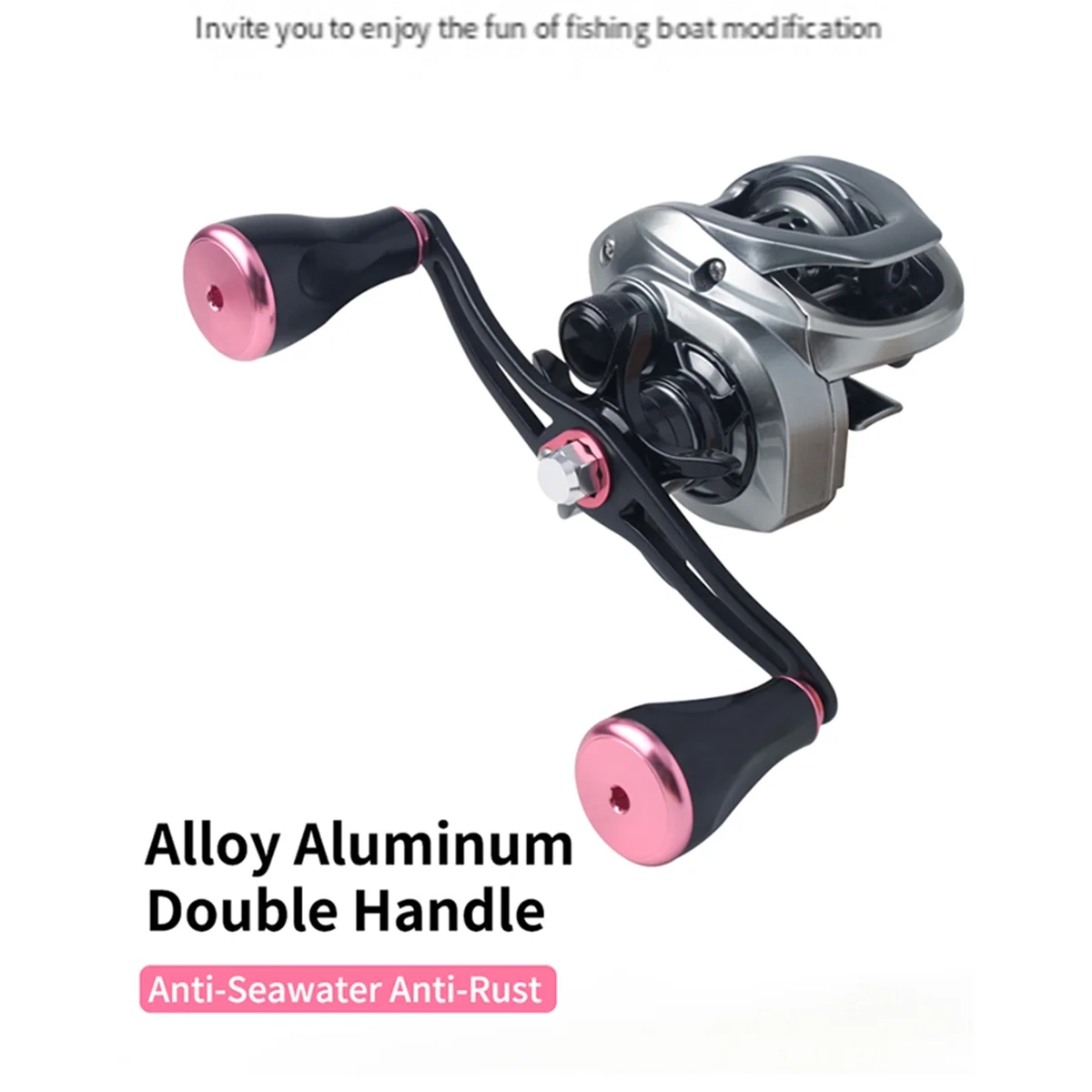 B76A Fishing Reel Handle Aluminum Alloy Double Rocker Fishing Reel Rocker Extended Rocker Color No. 3