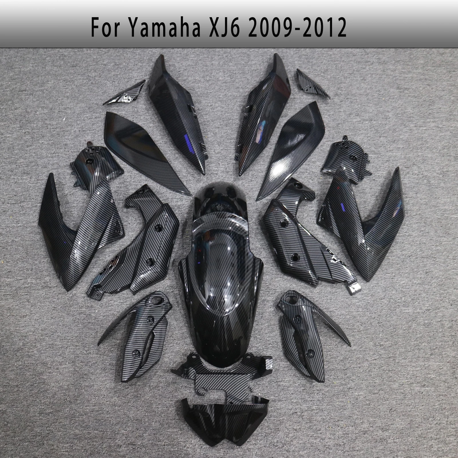 For Yamaha XJ6 xj6 2009 2010 2011 2012 Motorcycle ABS Carbon Fairing ABS Plastic High Quality Body Decoration Kit