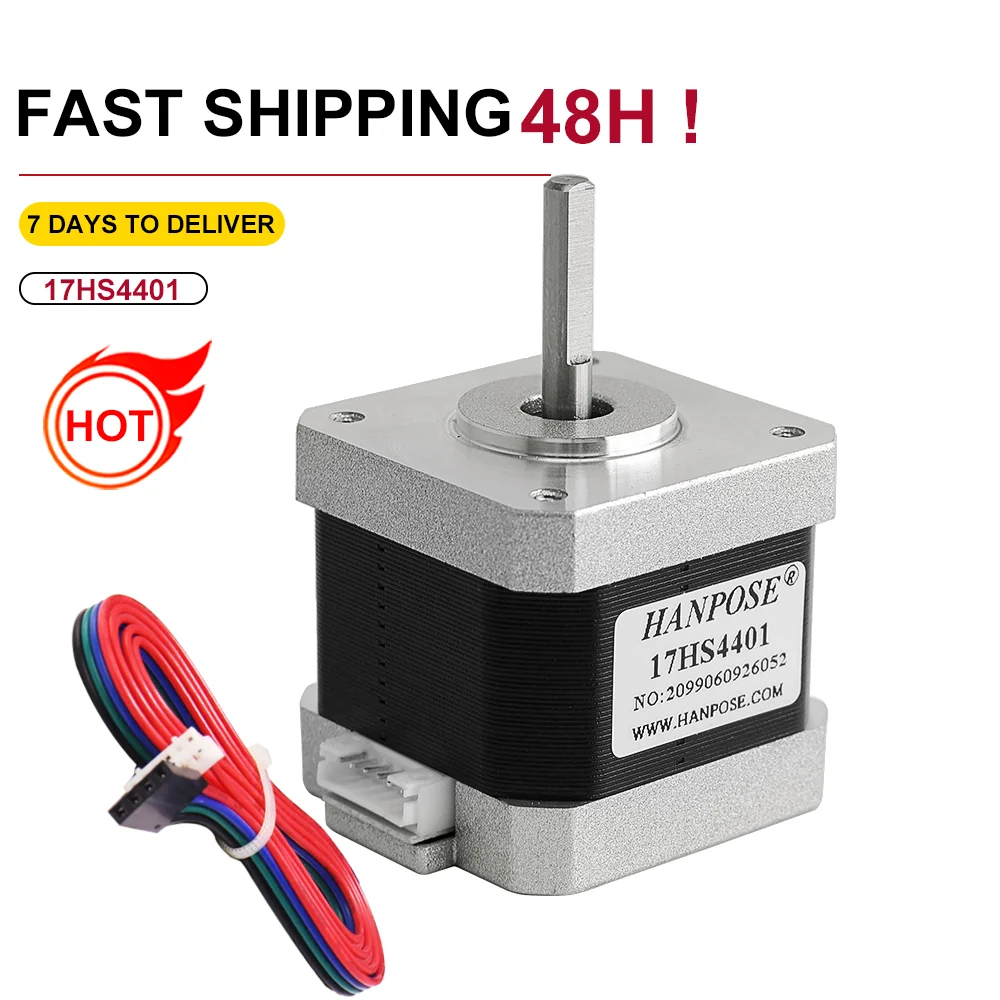 Silnik krokowy Nema 17 40mm 17HS4401-D 40N.cm 1.5A 12V 4-przewodowy do CNC Reprap Drukarki 3D Silnik Krokowy 42