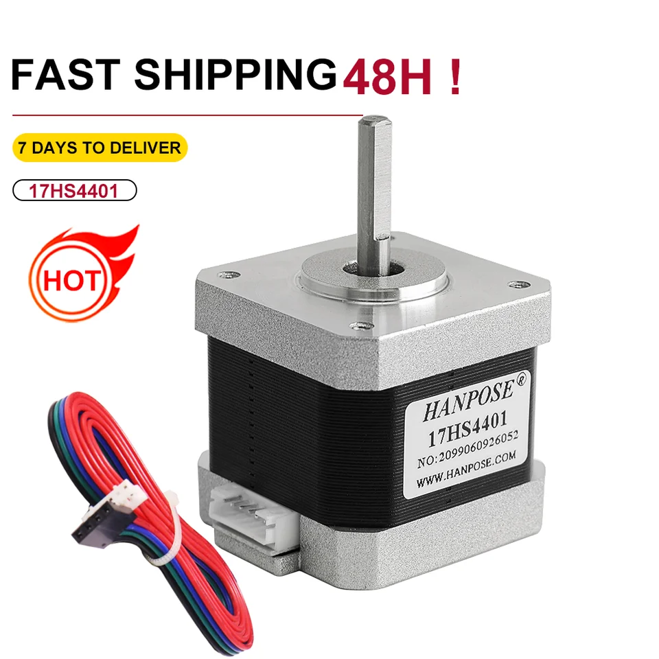 iMetrx 1 STKS Nema 17 Stappenmotor 42x38mm 17HS4401 1.5A-3.8V 2 Fase 4
