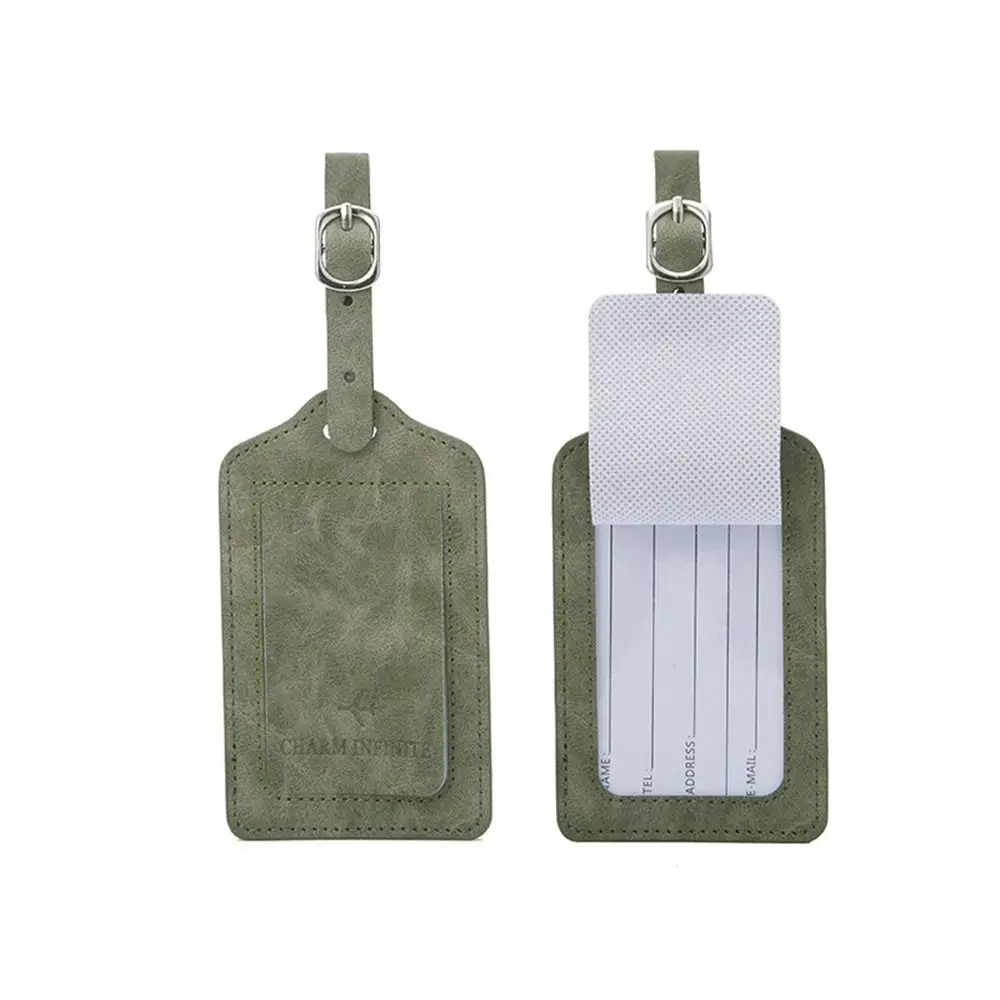 Suitcase Tag Baggage Name Tags Airplane Check-in PU Leather Luggage Tag Boarding Pass Airplane Suitcase Tag Travel Accessories