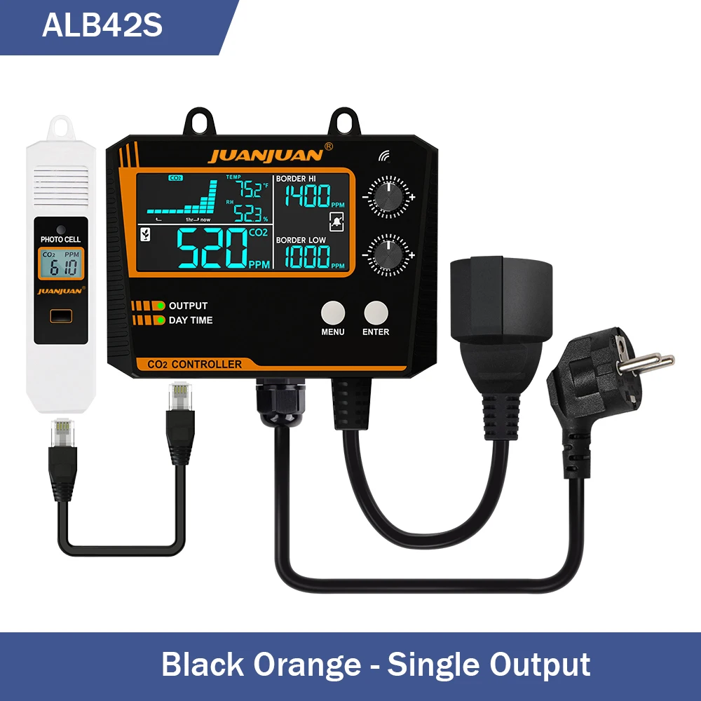 Digitale CO2 Controller Luchtkwaliteit Monitor 0 ~ 5000ppm CO2 Concentratie Detector Kooldioxide Regulator voor Plant Kas