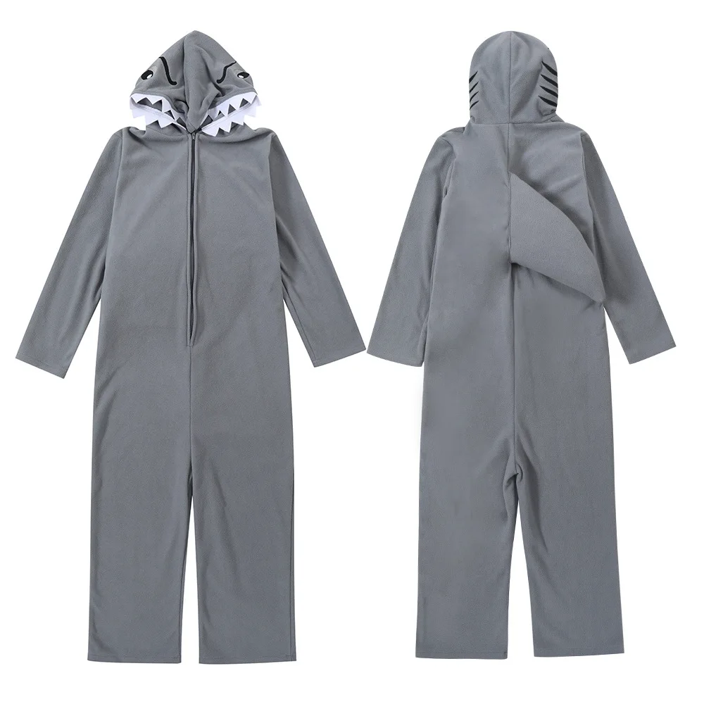 2024 New Arrival Girls Toddle Kids Cute Shark Jumpsuit Fancy Dress Up Gray Boys Child Shark Costume