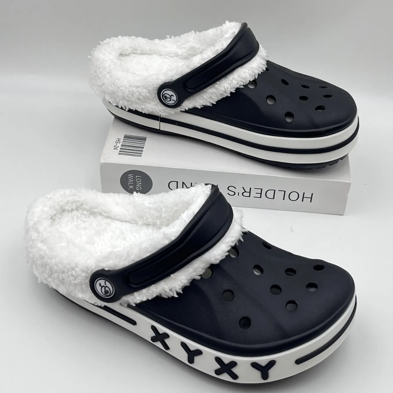 2026 New Winter Fleece-Lined New Large Beya Clog Shoes for Men, Outdoor Non-Slip Soft Sole Closed-Toe Slippers for Women view 5
