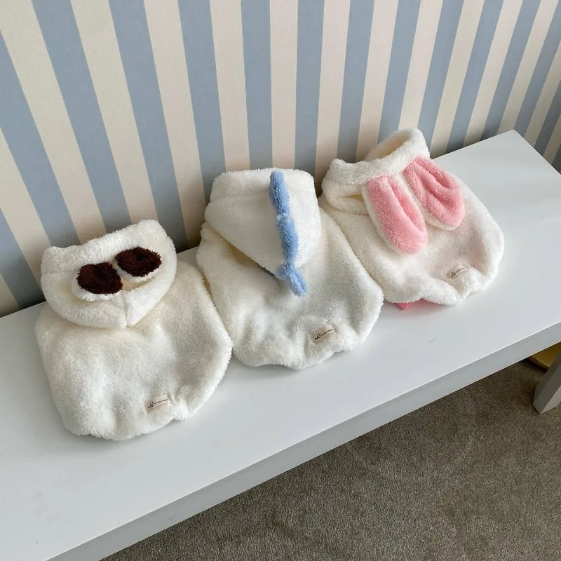 

High Quality Autumn Winter Pet Clothes Warm Cat Clothing Plush Rabbit Ears Coat Soft Warm Pet Supplies Puppy Jackets