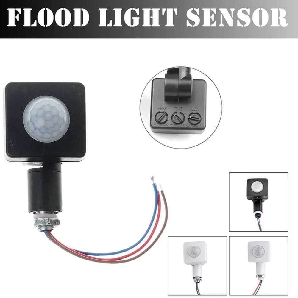 180 Degree PIR Motion Sensor Switch For LED Outdoor Light With Adjustable Mini Sensor Floodlight Sensor Switch Electrical Tools