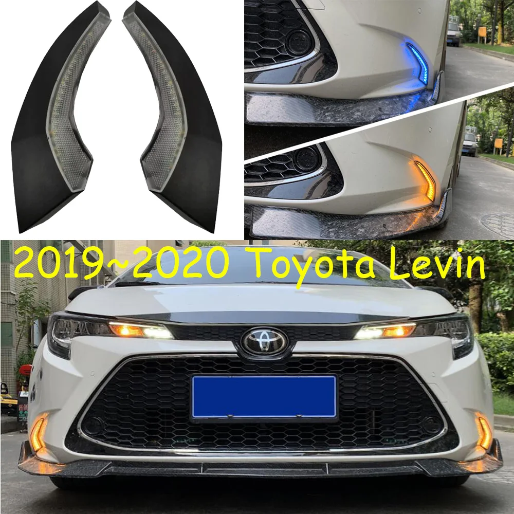 

1set Bumper Headlight For Toyota Levin Daytime Light Altis 2019~2020y Car Accessories LED DRL Headlamp For Levin Fog Light