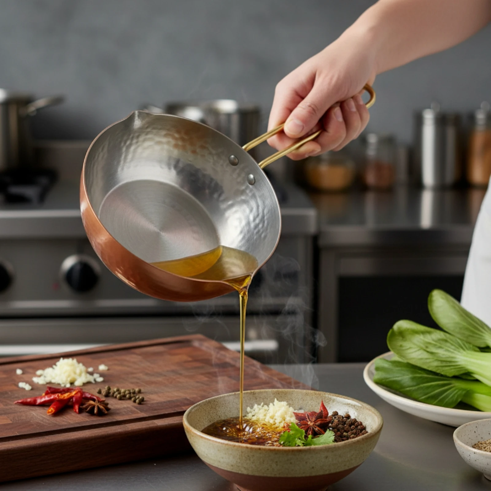 Milk Pan with Spout Hand-Hammered Melting Pot with Pouring Spout Saucepan with Pour Spouts Compact Cookware Stovetop-Ready