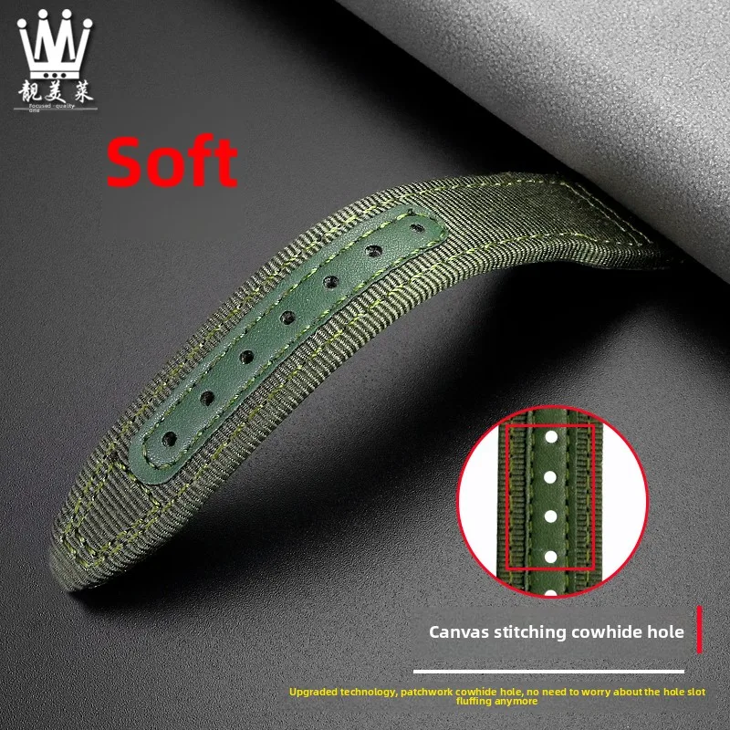 Cinturino per orologio in tela di nylon di alta qualità per IWC Pilot Mark 18 Spitfire Fighter Portogallo cinturino blu verde braccialetto 20 21 22mm