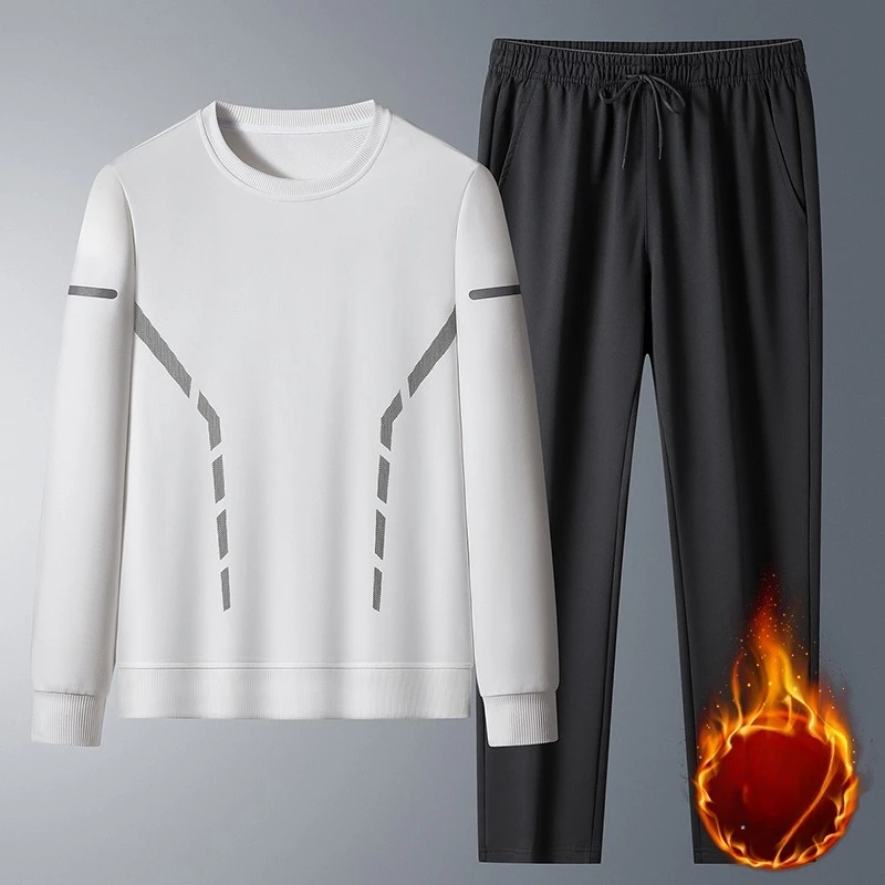 

Весенне-осенний ветрозащитный дышащий модный комплект из двух предметов: лонгслив и брюки для мужчин, для активного отдыха и спорта