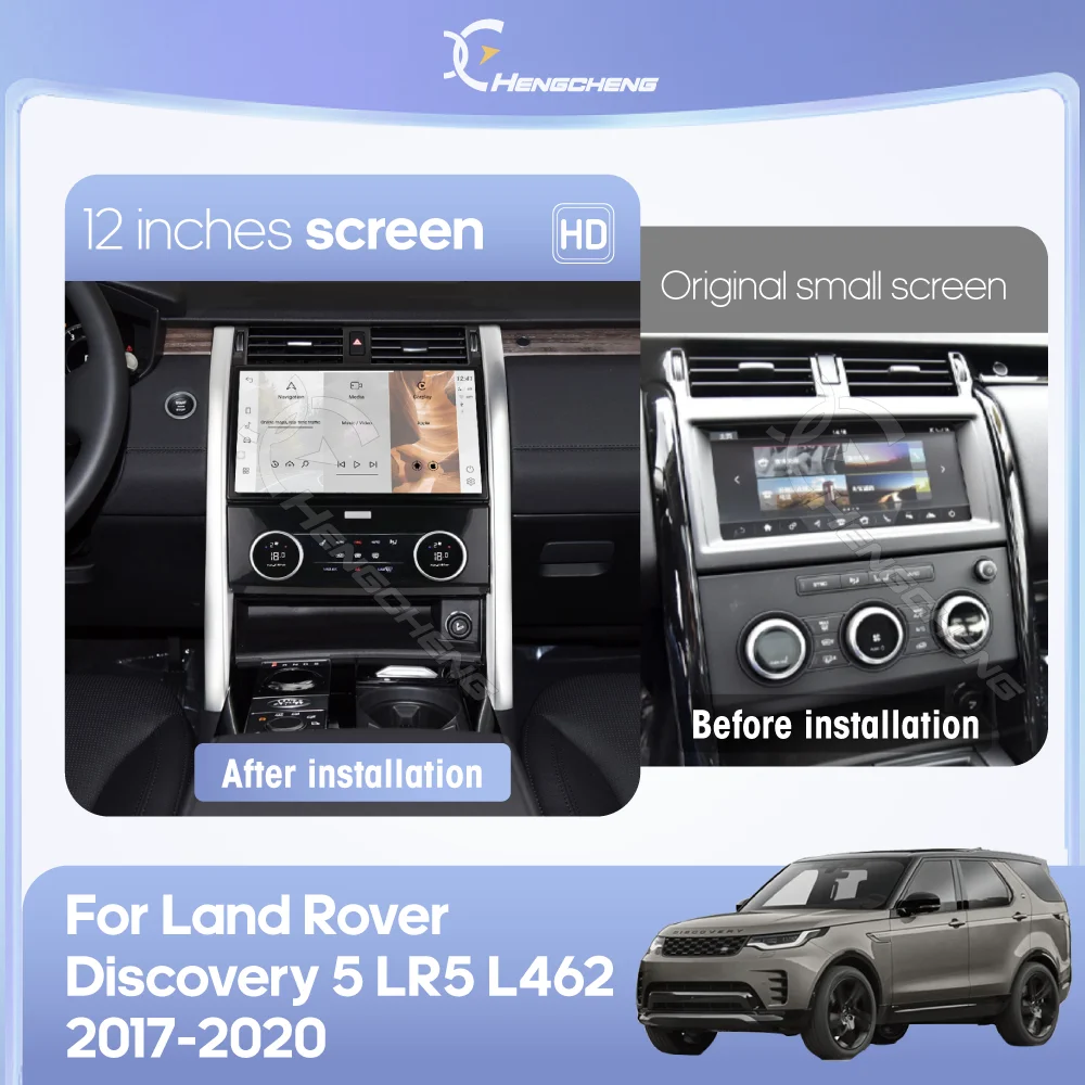 12Inch For Land Rover Discovery 5 LR5 L462 2017-2020 GPS Navigation Car Multimedia Player Android12 8+128G CarPlay 4G 360Camera