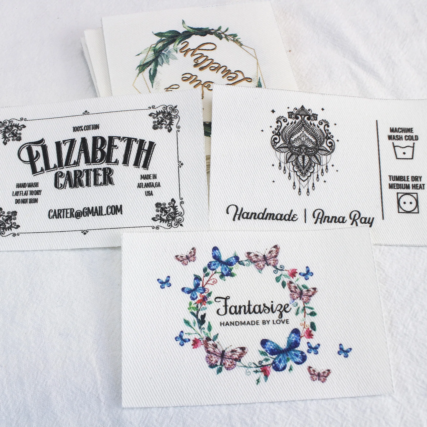 

Personalized Quilting Labels, Custom Quilt Labels for Organic Cotton, Blanket Labels, Handmade Products, 60x90mm, 10Pcs