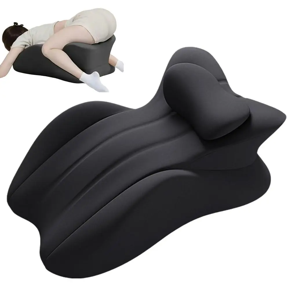 Multifunctional Couple Back Invisible Wedge Pillow,Back Support Pillow for Sit Ups with Shredded Memory Foam