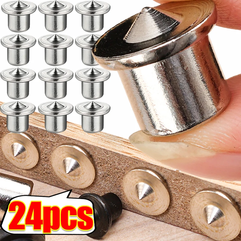 8/24PCS Dowel Drill Centre Points Pin 6/8/10/12mm Locator Woodworking Tool Dowel Tenon Center Punch Hole Set Transfer Plug Drill