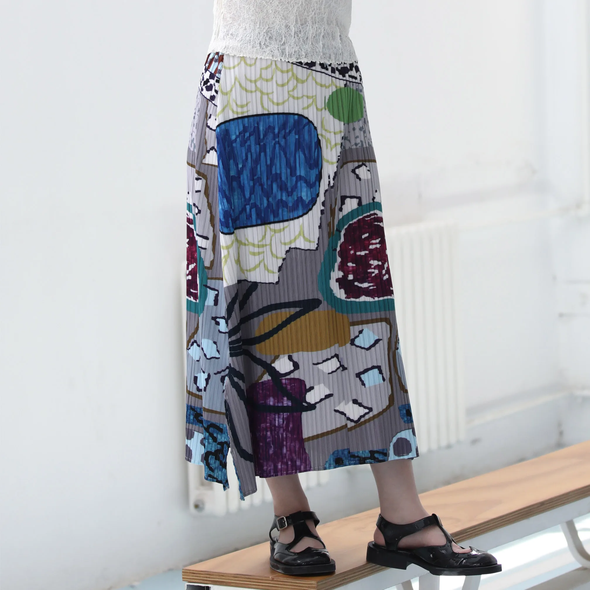 

Юбка плиссированная А-силуэта JT JANE из полиэстера, летняя коллекция, женская, премиум-класса