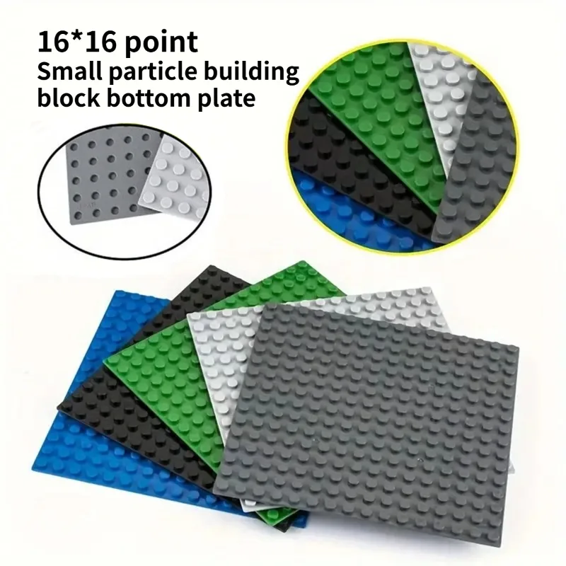 Kit d'assemblage MOC DIY 16×16 trous, simple face, à petites granules, composants de base pour plaques de base de blocs de construction universels et jouets