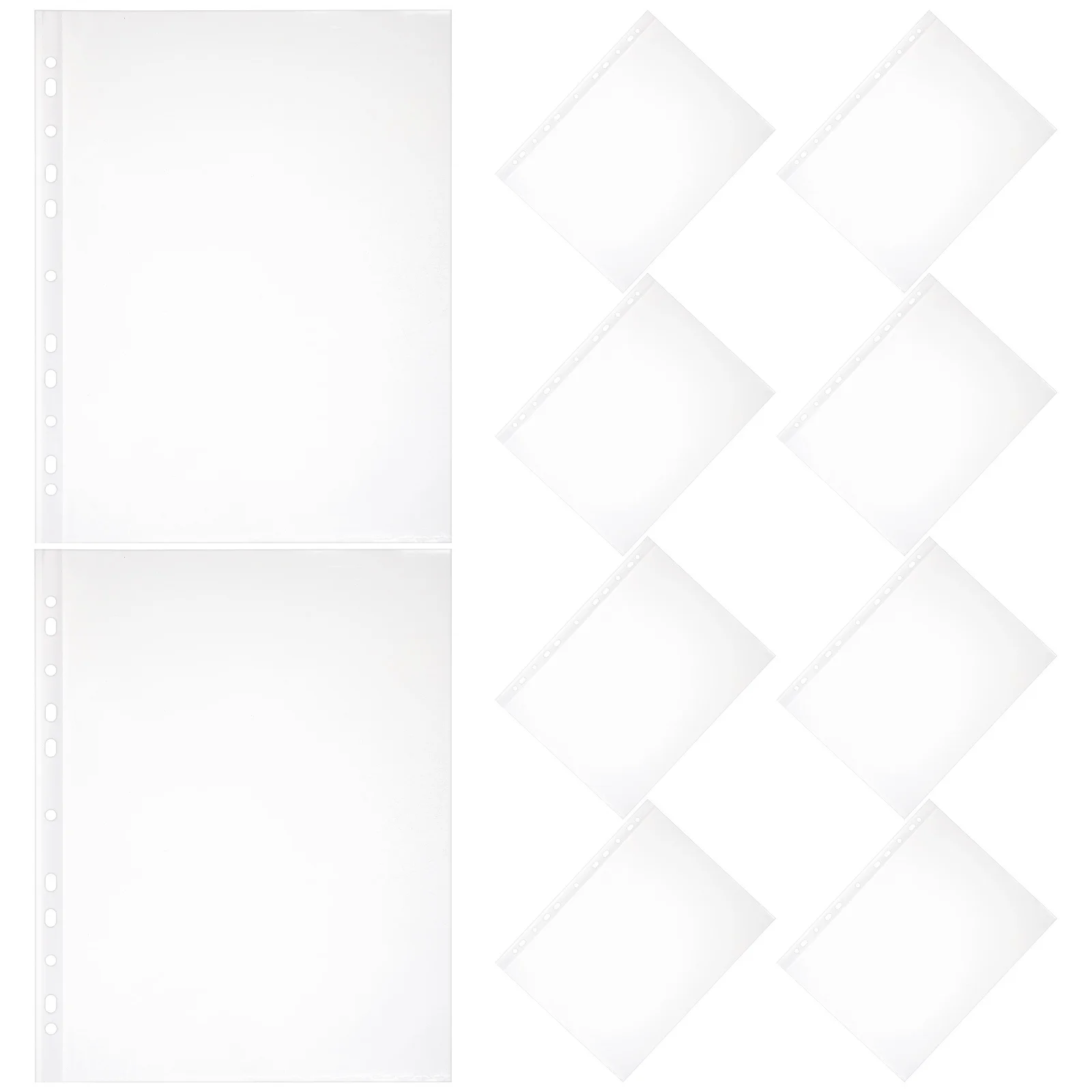 

100 шт., защитные чехлы для страниц, прозрачные пластиковые рукава для переплета документов формата А4, органайзер с вкладышами, водонепроницаемый пылезащитный органайзер для хранения файлов