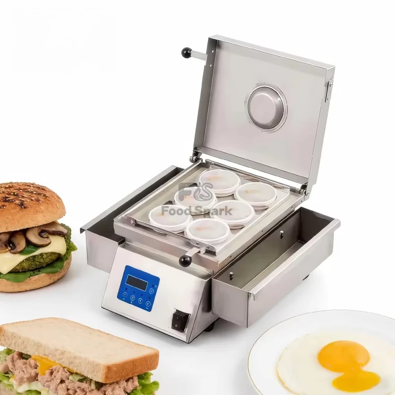 Hot Sale New Commercial 6‑Hole Non‑Stick Electric Egg Burger Maker Snack Making Machine For Food Stall Retail Shop