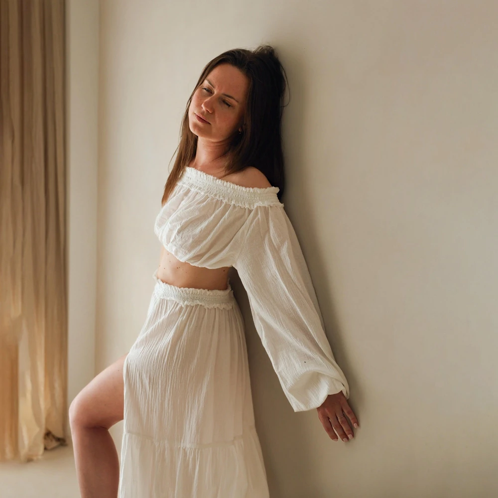 Maternity Photography Props Set Off The Shoulder Top Trailing Skirt Pack Pregnancy Photo Shoot Outfits Studio Posing Accessories