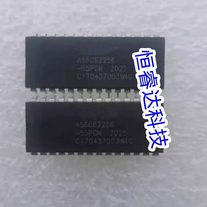 Free shipping 10 unids/lote AS6C62256-55PCN AS6C62256 DIP en stock