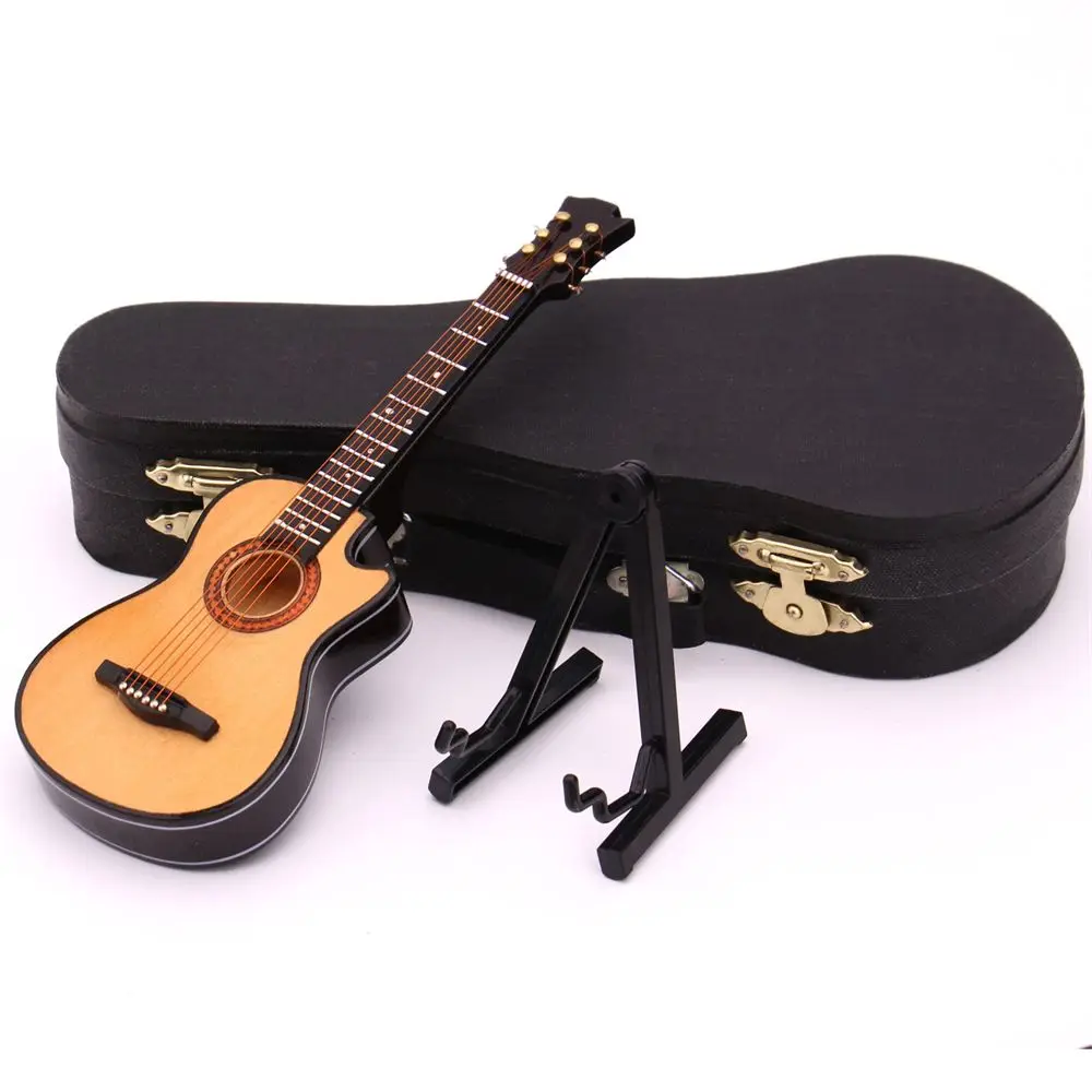 House Miniature Home Office Decor With Display Stand Guitar Ornaments Guitar Desk Decor Acoustic Guitar  Guitar Scale Model