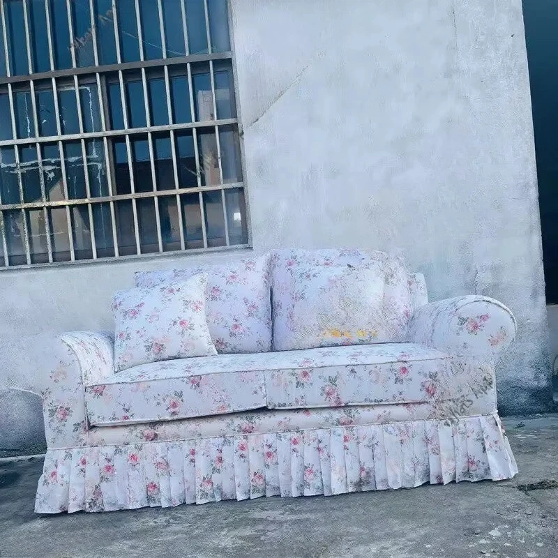 Retro idyllic floral fashion simplicity high-end sofa designer high-end
