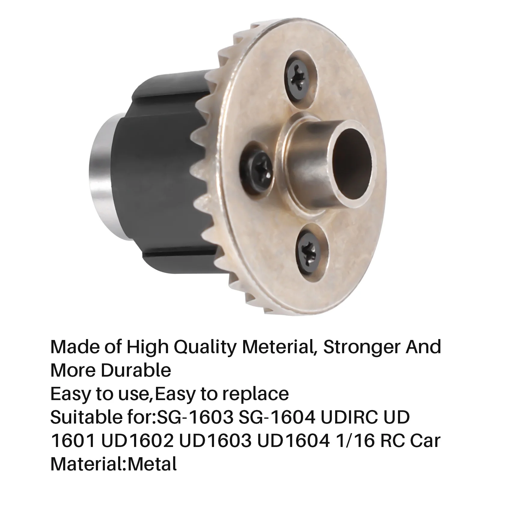 Ensemble d'engrenages métalliques pour Xenon 1603, accessoires de mise à niveau de voiture RC, SG1603, SG1604, UDIRC, UD1601, UD1602, 1/16, 2 pièces