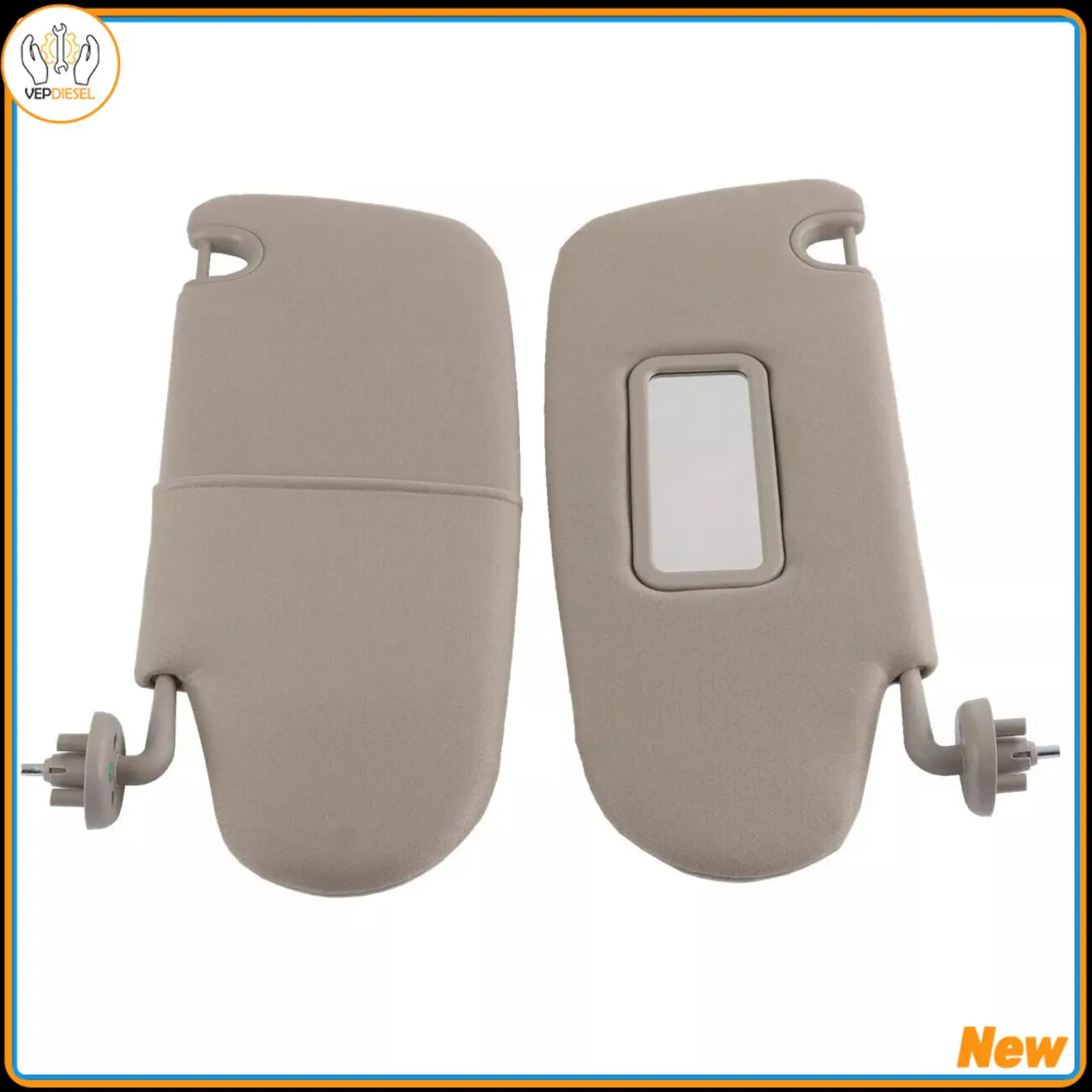 

2PCS Beige Sun Visor Set (Left + Right) for Dodge Ram 1500 2500 3500 2002–2009 1CT11TL2AA Aftermarket Replacement
