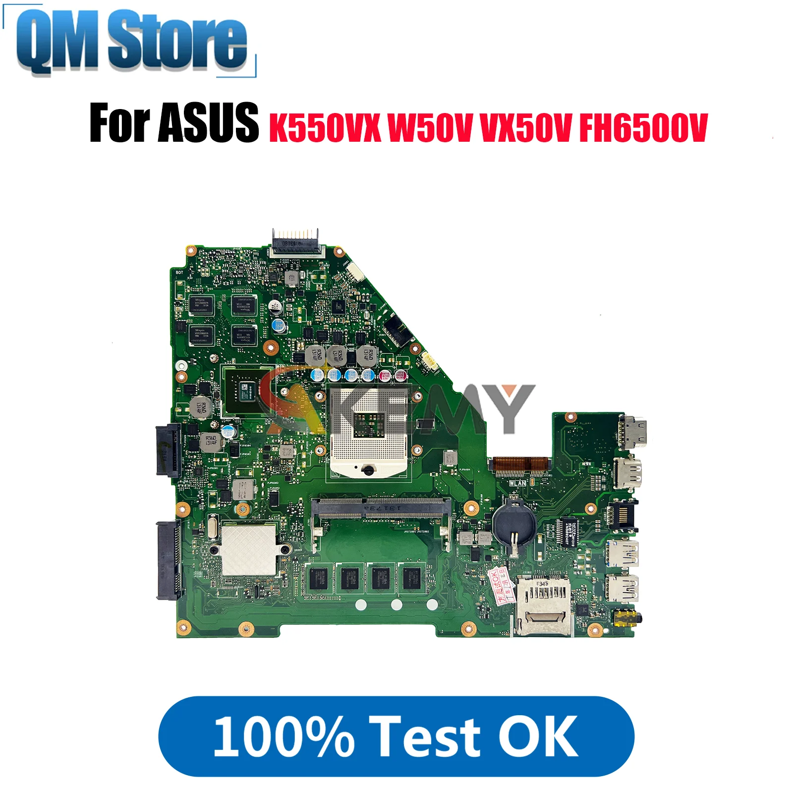

X550VC Laptop Motherboard For ASUS VivoBook K550VX X550VX VX50V W50V X550VXK FH6500V X550V FH5900 Notebook Mainboard 100% tests