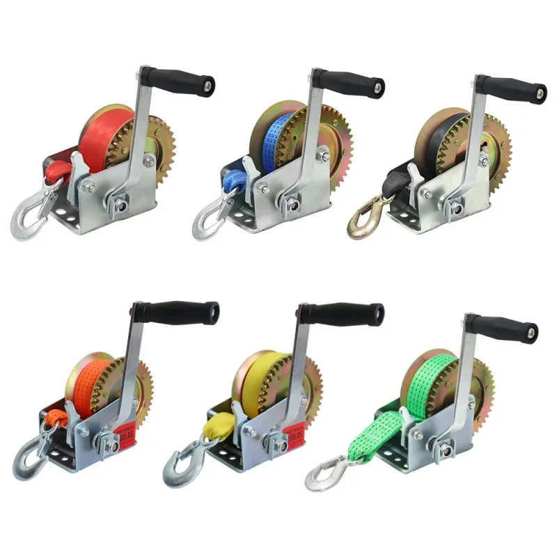 Rugged Manual Winch With Corrosion-Resistant Housing For Saltwater Boat And Dock Use