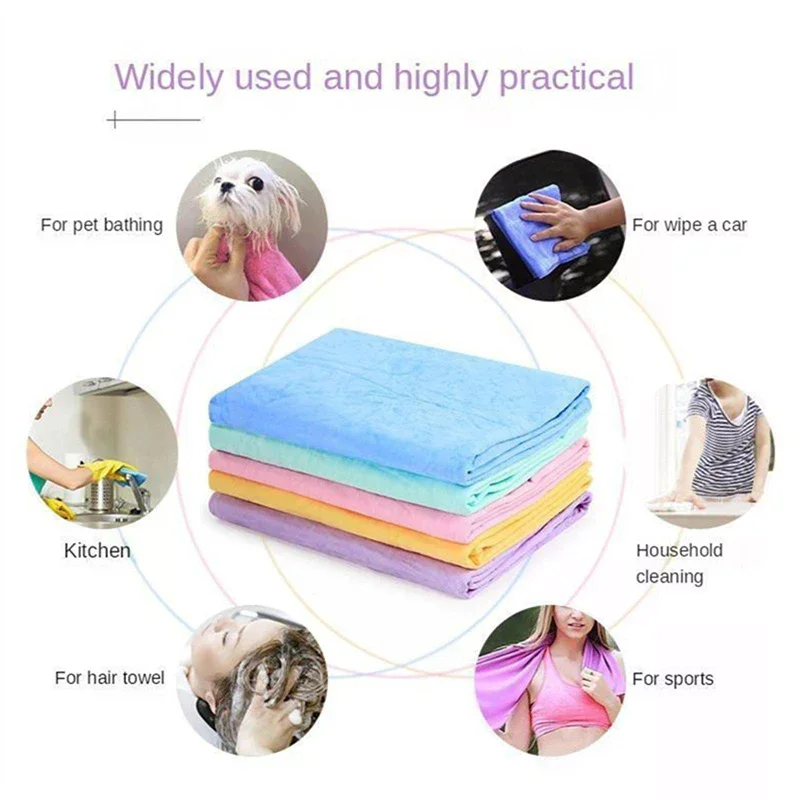 Pet Dog Towel Suede Fabric Towel Pet Bath Absorbent Towel Pet Grooming Towel Soft Pet Towel