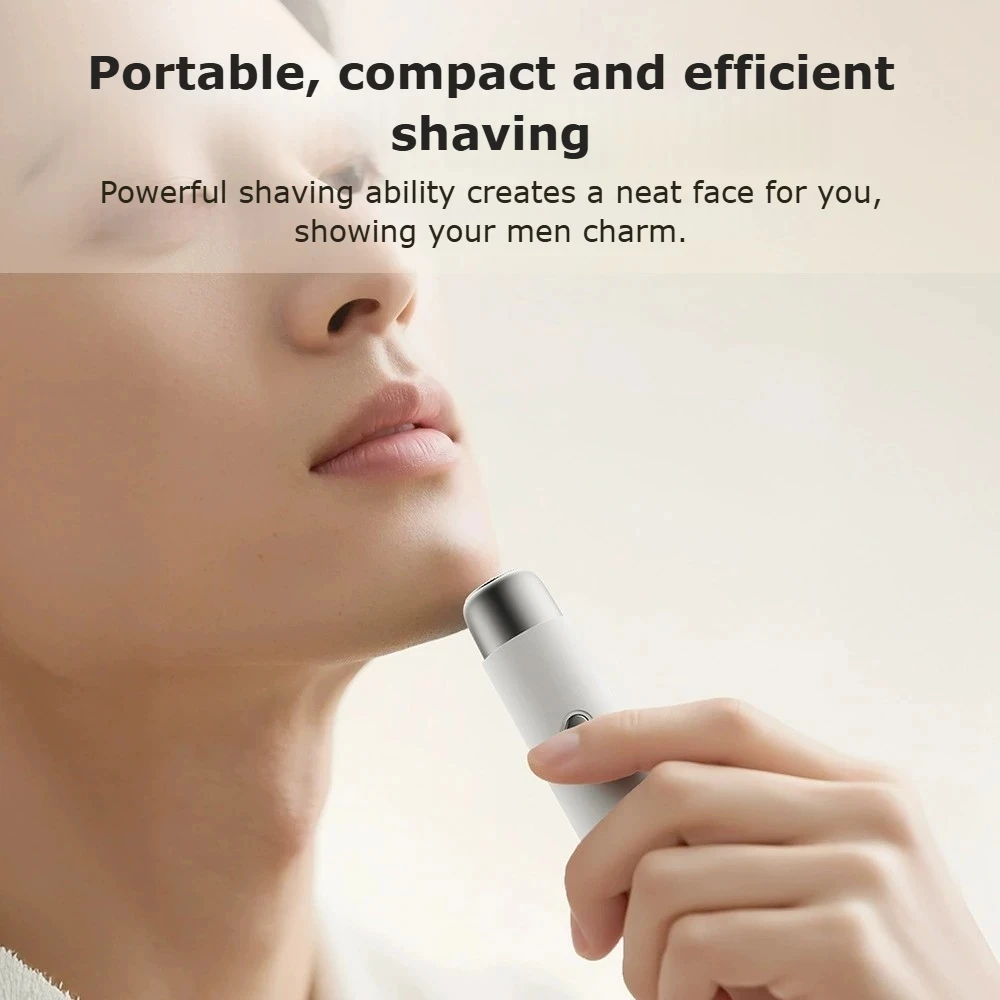 Mijia 2 in 1 Electric Nose Hair Trimmer & Beard Shaver for Men, Rechargeable Dual-Ended Groomer