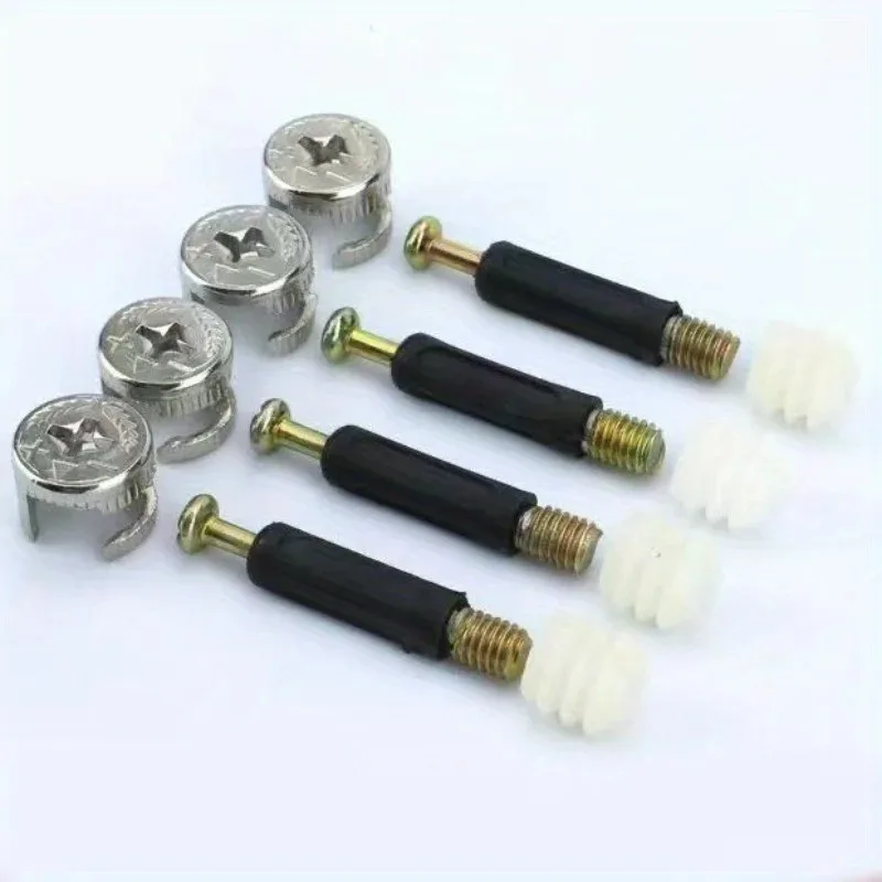 30 قطعة/10 مجموعات من برغي الأثاث سريع التركيب 3 في 1 مجموعة قفل الأثاث - أجهزة صناعية قابلة للفصل واللمسة النهائية السلسة