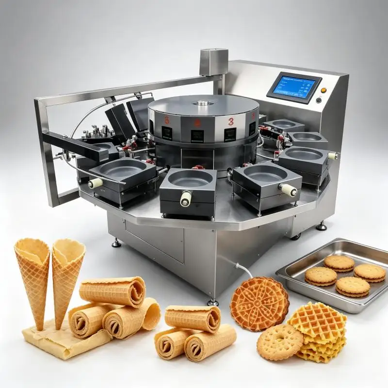 Automatic Commercial Egg Roll Making Machine Electric Egg Roll Baker High Efficiency Stainless Steel Equipment