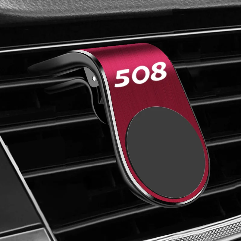 Металлический магнитный автомобильный держатель для телефона для Peugeot 508, крепление на вентиляционное отверстие, Магнитная подставка для мобильного телефона, GPS-дисплей, аксессуары для стайлинга автомобиля