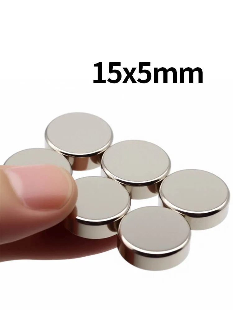 15x5mm Super Sterke Neodymium Magneet N35 NdfeB Permanente Magnetische imanes Ronde Krachtige Magneten Koelkastmagneet - afbeelding 2